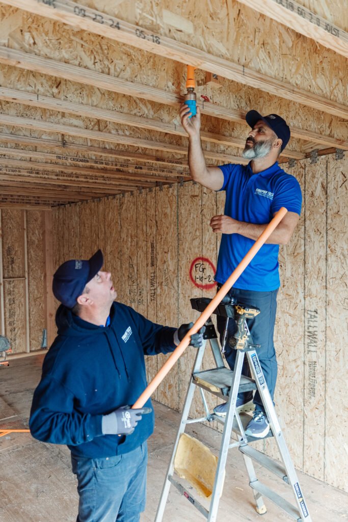 Technician explains how to turn off sprinkler head