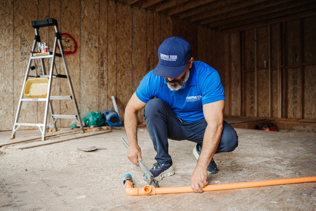 broken sprinkler pipe professional