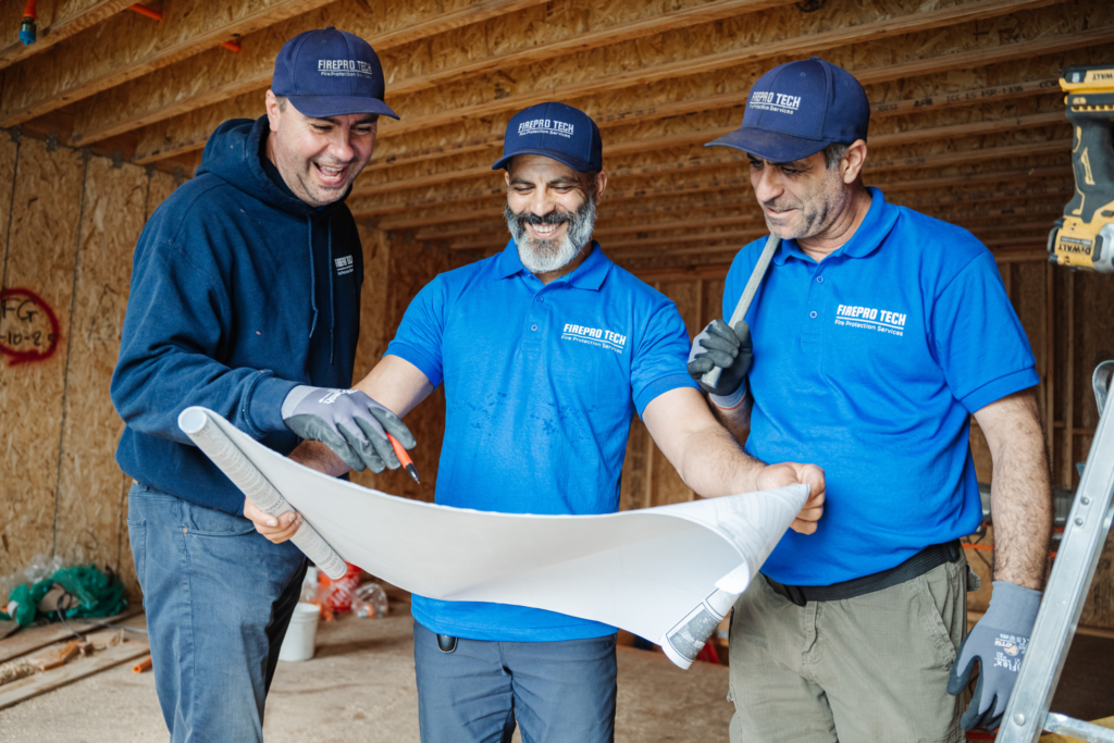 installation of fire sprinkler components